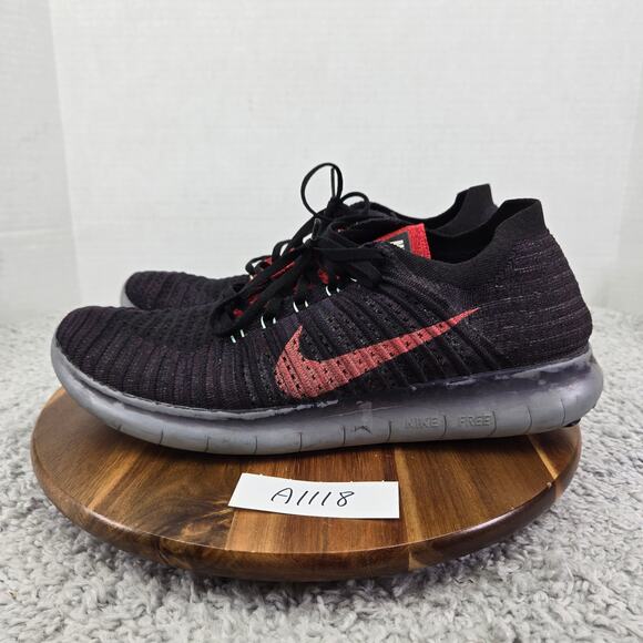Nike Rn Flyknit Night Maroon Athletic Gym Daily Running Shoes Mens 14 831069-603 - Picture 1 of 12